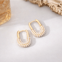 パールUフープピアス