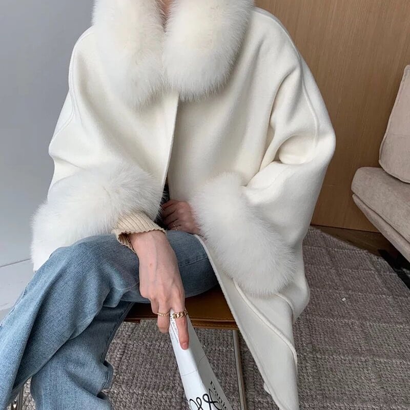 Foxファーカシミヤケープ | Daisy