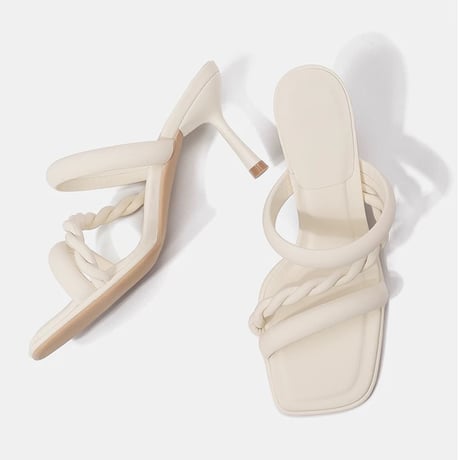 Twist Strap Square Heel Sandals