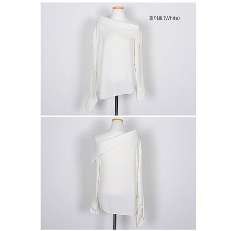 Elegant Asymmetrical Off-Shoulder Blouse