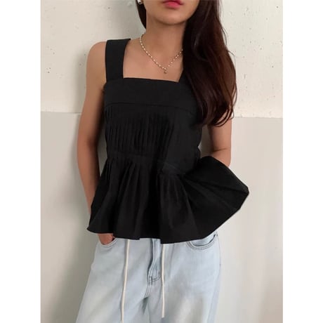 Airy Peplum Corset Top