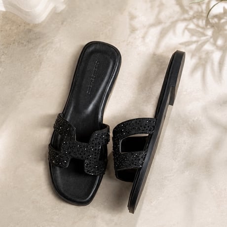 Crystal H Buckle Sandals