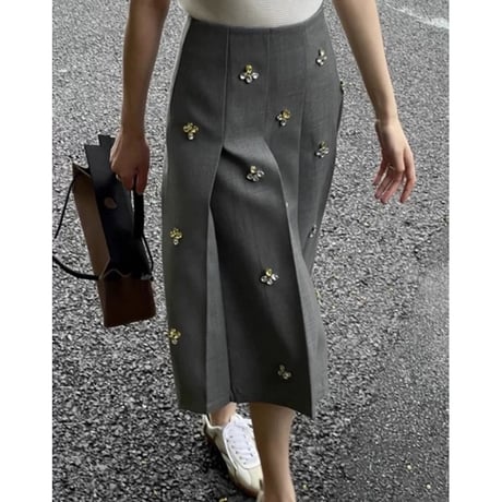 Petite Bloom High-Waist Flare Skirt