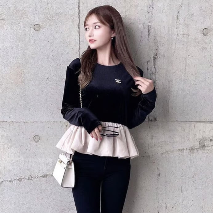 ベロアペプラムトップス | Daisy