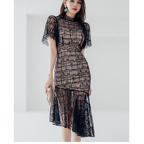 透けメッシュドレス