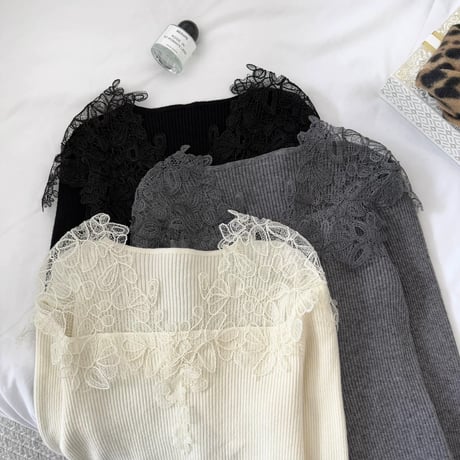 Éclat Lace Rib Top