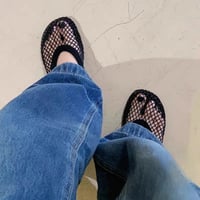 Crystal Mesh Mary Jane Flats