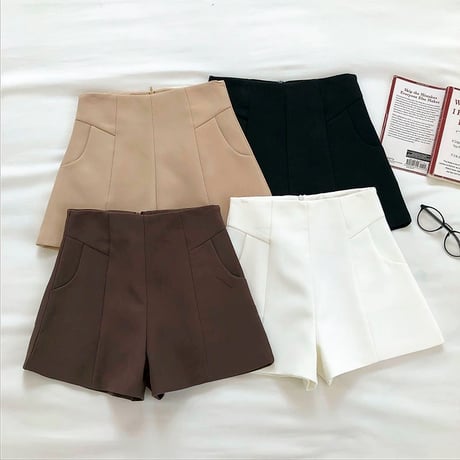 4color High-Waist Flare Shorts