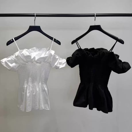 Cloud Frill Peplum Blouse