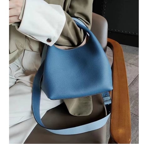 牛革バイカラーbag