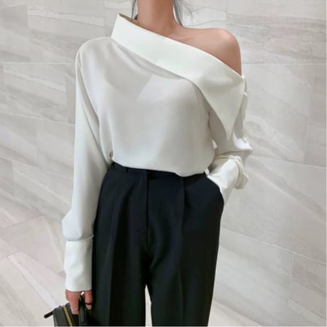 Elegant Asymmetrical Off-Shoulder Blouse