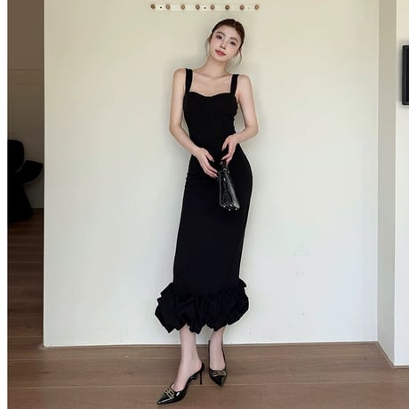 Noir Mermaid Hem Dress