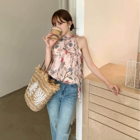 4designSheer Halter Blouse