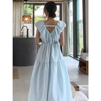 Airy Frill V-Neck Tiered Dress