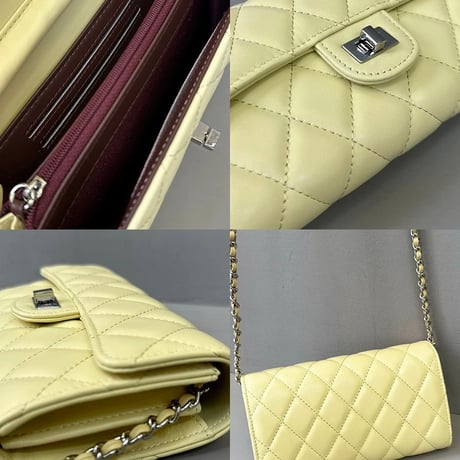 シープスキンチェーンウォレットbag