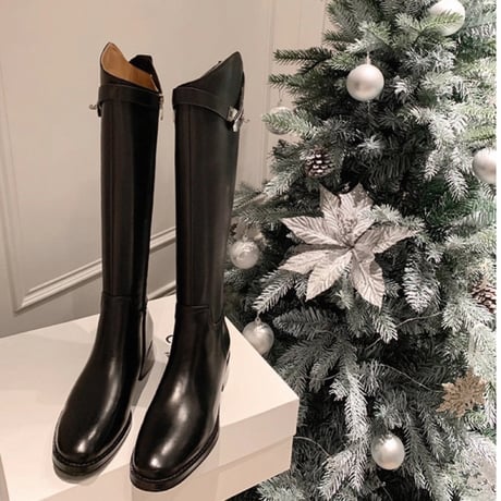 3colorバックルロングブーツ