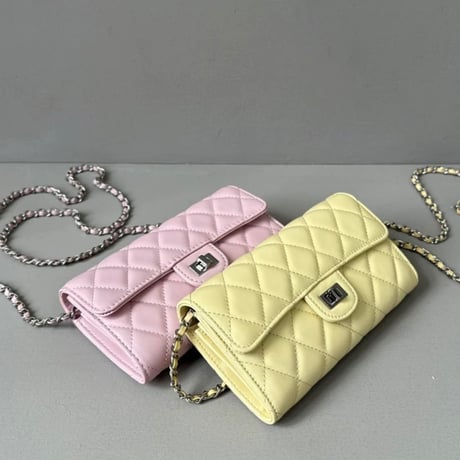 シープスキンチェーンウォレットbag