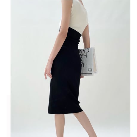 bi-color slimdress