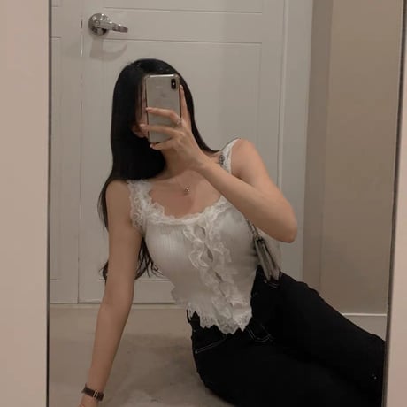 Lace Frill Knit Camisole