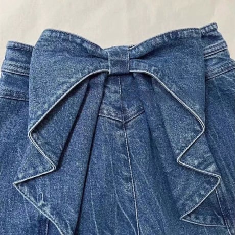 バックリボンデニム