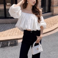 Soft Cloud Off-Shoulder Blouse