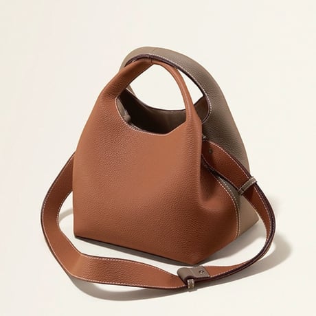 牛革バイカラーbag