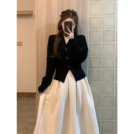 3バックルカーディガン