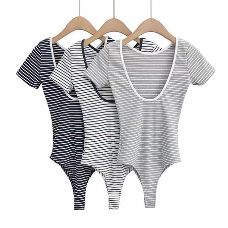 Back Open Border Bodysuit