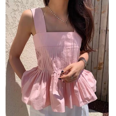Airy Peplum Corset Top
