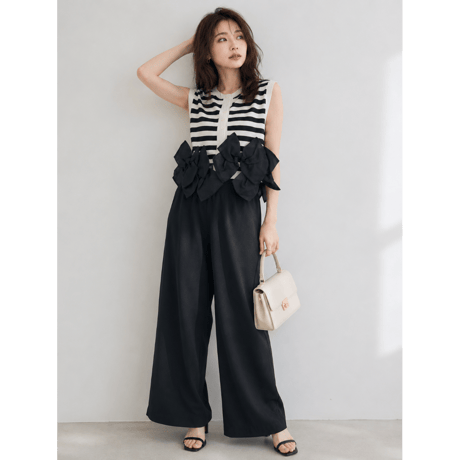 Ribbon Hem Knit Vest
