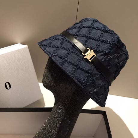 デニムバックルバケットhat