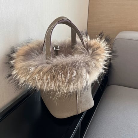 3color本革ファーbag