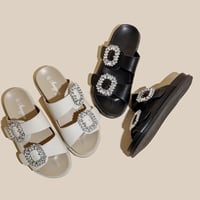 Bijou Buckle Flat Sandals