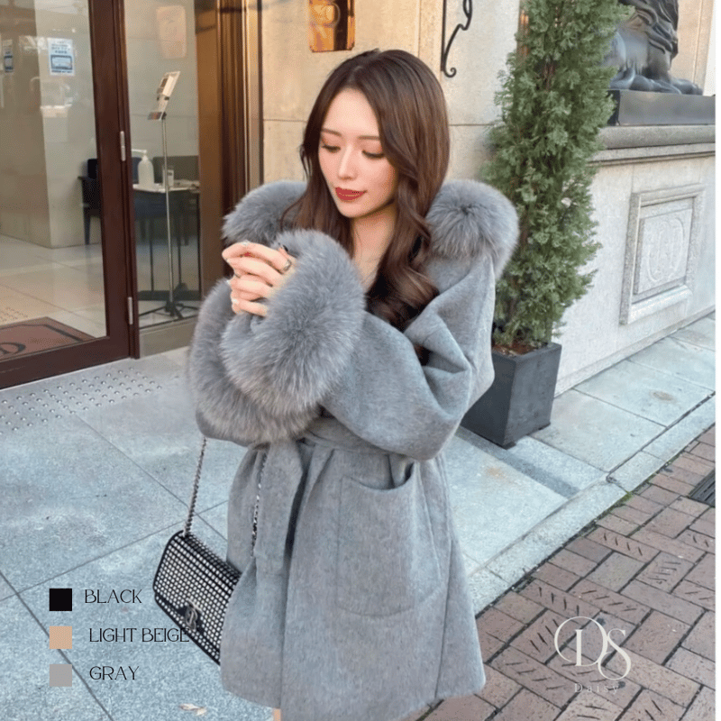 foxファーカシミヤ混コート | Daisy foxファーカシミヤ混コート | Daisy