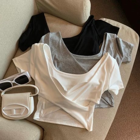 Square Neck Fit Crop Top