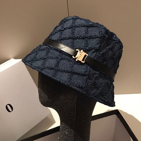 デニムバックルバケットhat