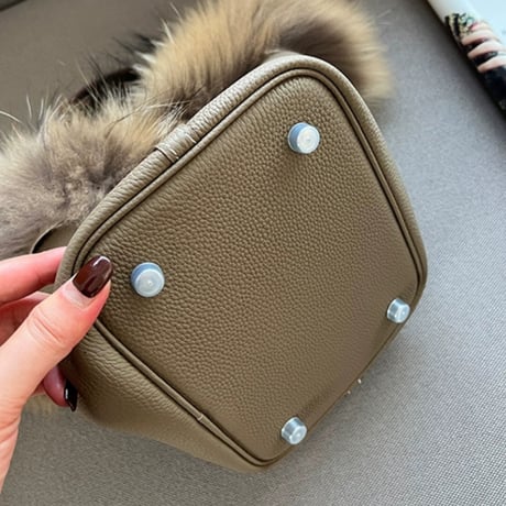 3color本革ファーbag