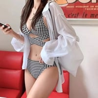 大人気格子クロスビキニ