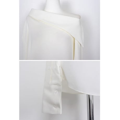 Elegant Asymmetrical Off-Shoulder Blouse