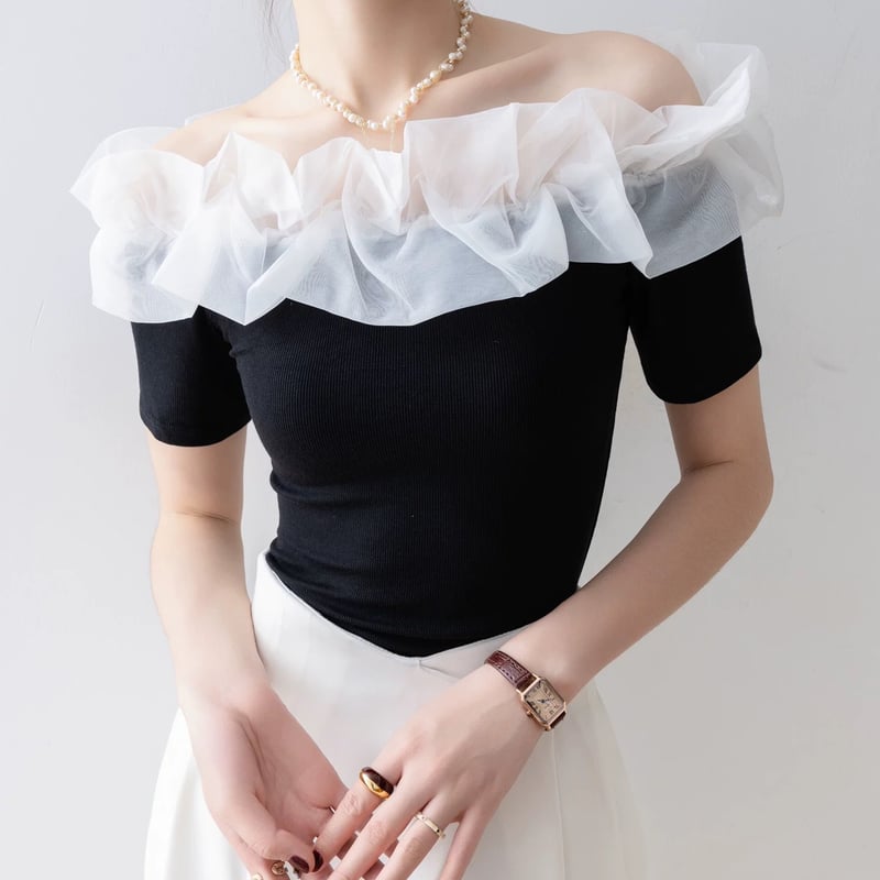 off shoulder frill tops | Daisy
