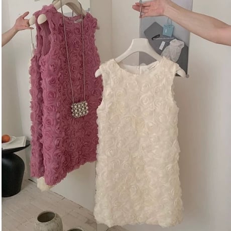 【Daisy】薄紫ワンピース レディース 小花柄レトロビッグカラーフリルワンピース