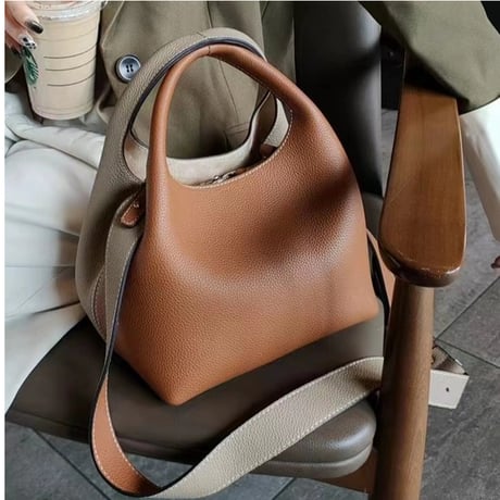 牛革バイカラーbag