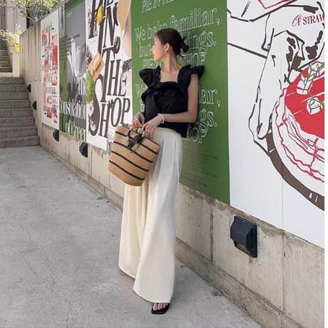 Frill Sleeve Peplum Blouse