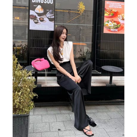 Classic Pattern Suspender Wide Pants