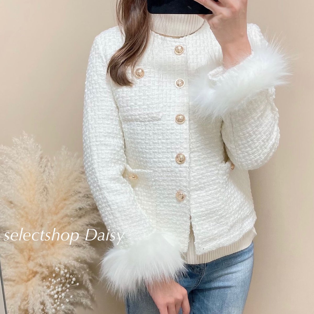 ツイード リアルファー ボード ウェアー レディース ツイード リアルファー ボード ウェアー レディース