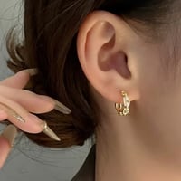 チェーンデザインピアス