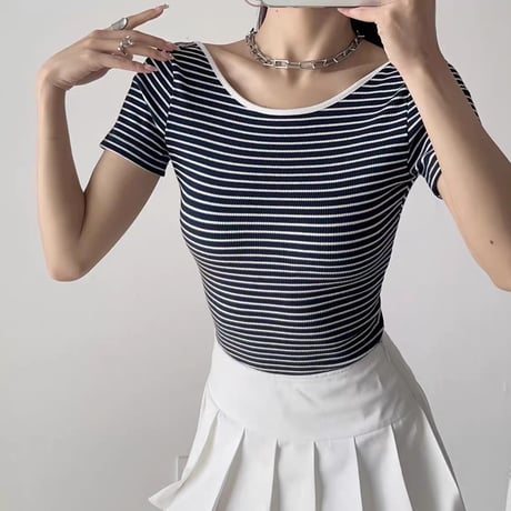 Back Open Border Bodysuit