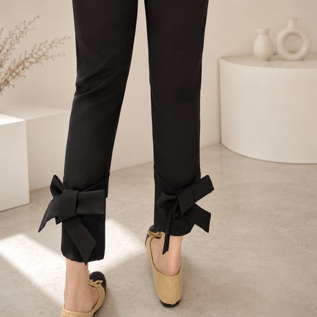 back ribbon pants