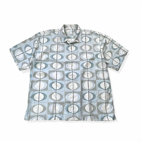 Unknown "90s Silk Geometric Opencollar Shirt"