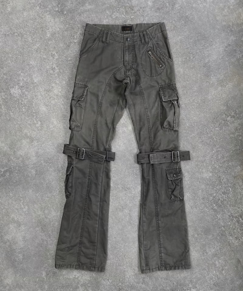 00s y2k パラシュート テクノ ボンテージ カーゴパンツ マルチポケット